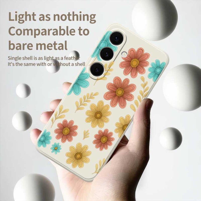 Kuori Samsung Galaxy S25 Fe Kukkasilikoni Suojakuori