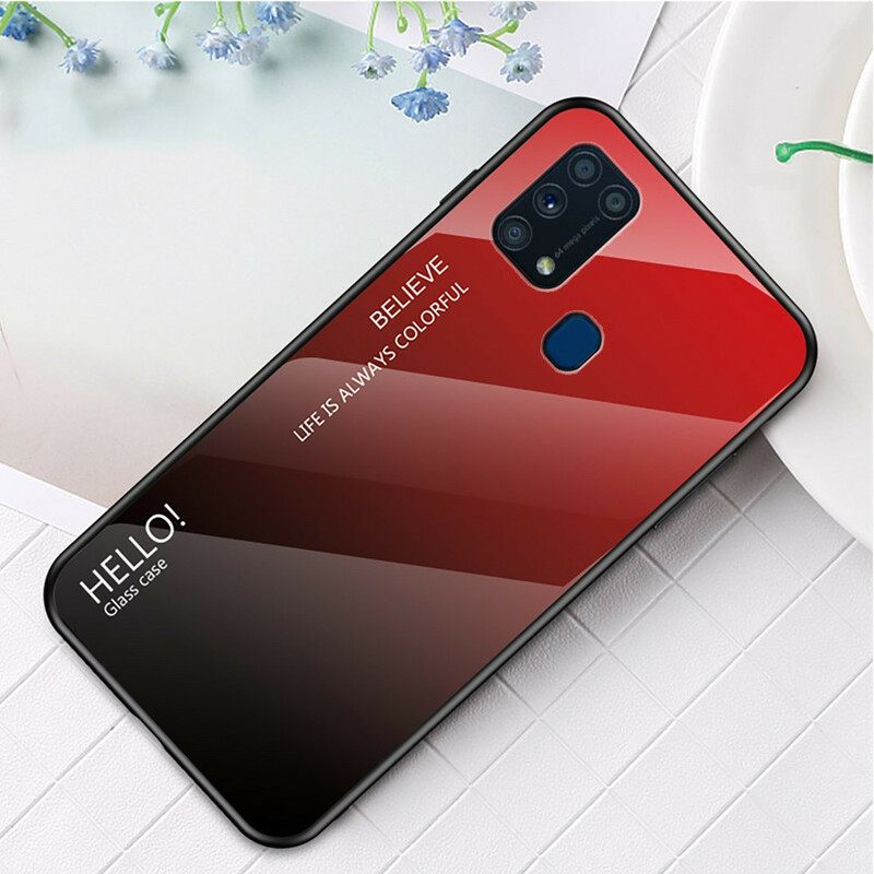 Kuori Samsung Galaxy M31 Tempered Glass Hei