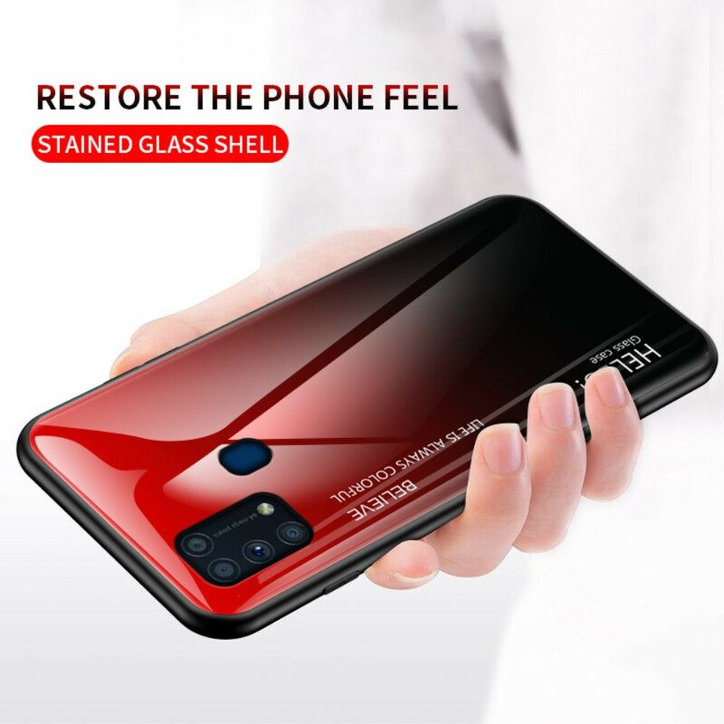 Kuori Samsung Galaxy M31 Tempered Glass Hei