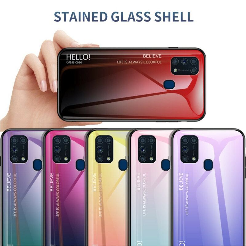 Kuori Samsung Galaxy M31 Tempered Glass Hei
