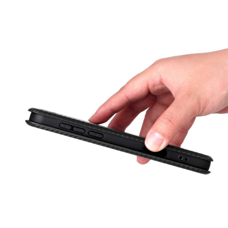 Nahkakotelo Oppo Find X9 5g Hiilikuitukuvio