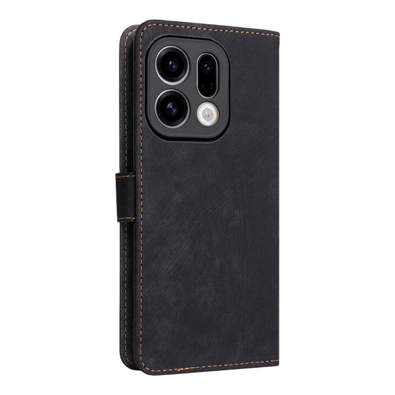 Nahkakotelo Oppo Find X9 5g Mokkanahkakuvio Hihnalla