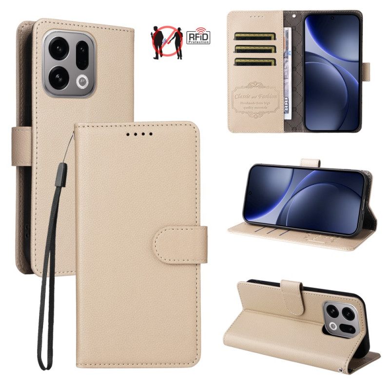 Nahkakotelo Oppo Find X9 5g Rfid-suojattu