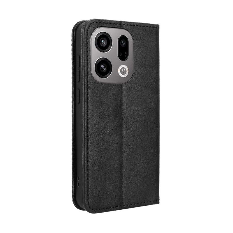 Nahkakotelo Oppo Find X9 5g Vintage-reunus