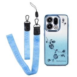 Puhelinkuoret Oppo Find X9 5g Kadem Kukkia Ja Strasseja Koristavat Hihnat