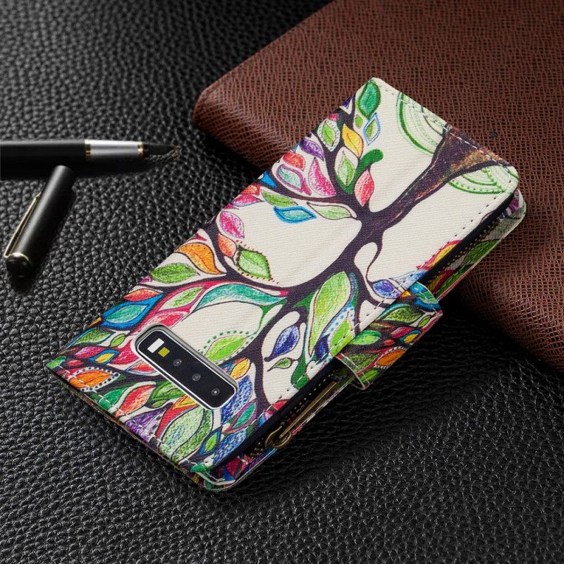 Kotelot Samsung Galaxy S10 Vetoketjullinen Puutasku