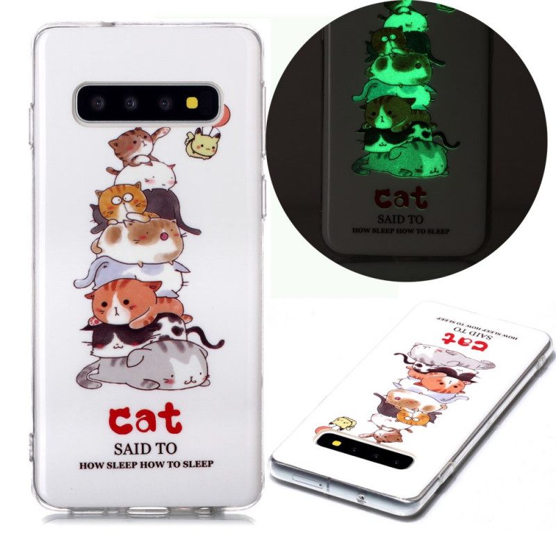 Kuori Samsung Galaxy S10 Cats Fluorescent