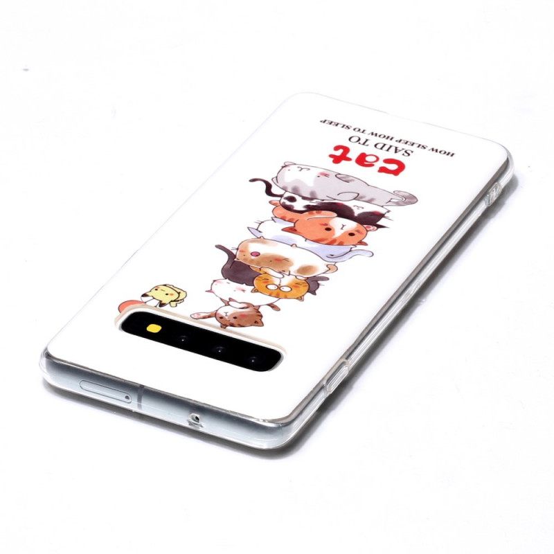 Kuori Samsung Galaxy S10 Cats Fluorescent