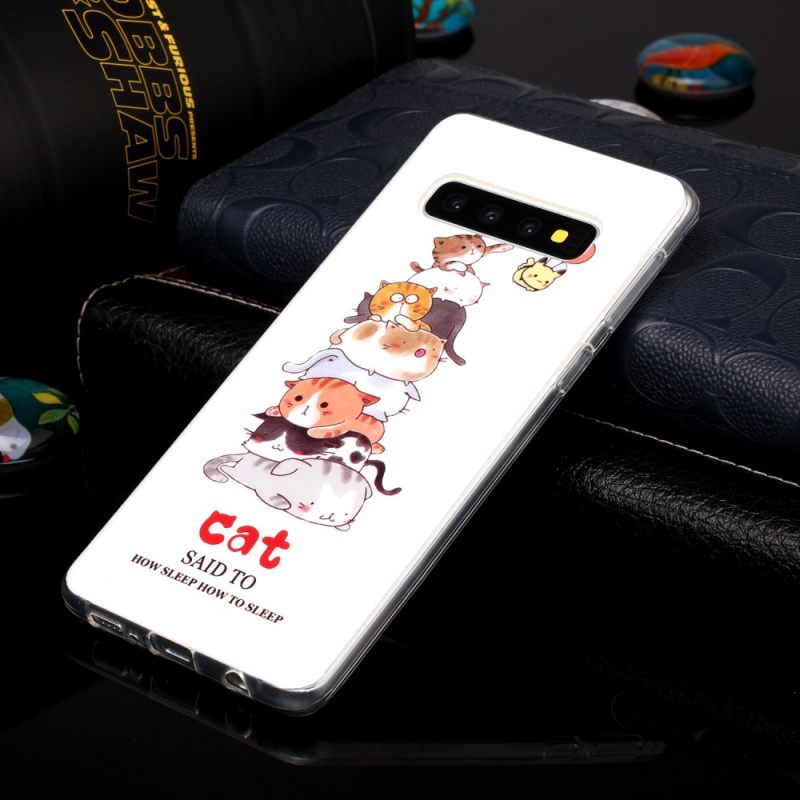 Kuori Samsung Galaxy S10 Cats Fluorescent
