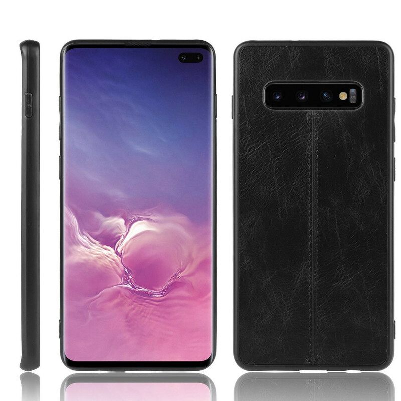 Kuori Samsung Galaxy S10 Couture Nahkaefekti