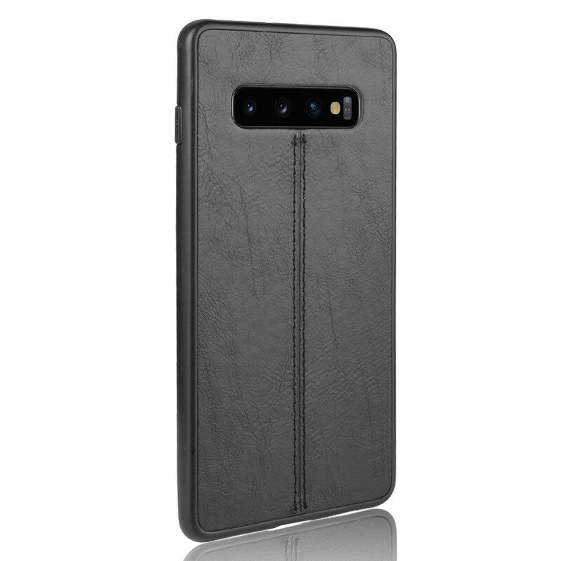 Kuori Samsung Galaxy S10 Couture Nahkaefekti