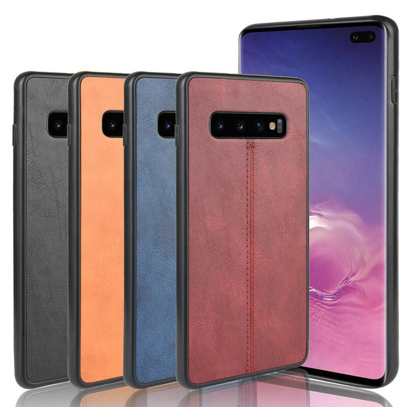 Kuori Samsung Galaxy S10 Couture Nahkaefekti