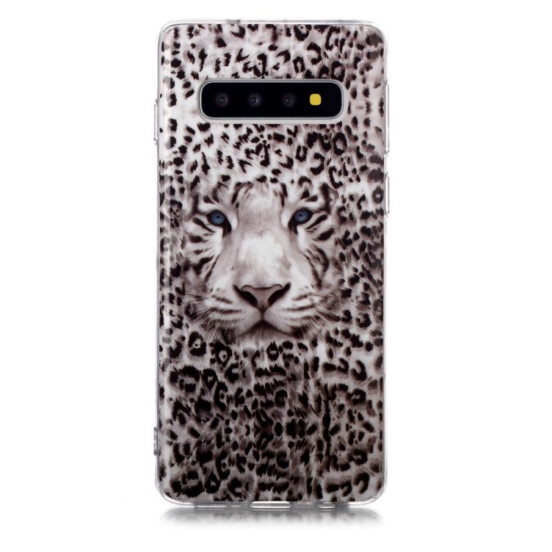 Kuori Samsung Galaxy S10 Fluoresoiva Leopard