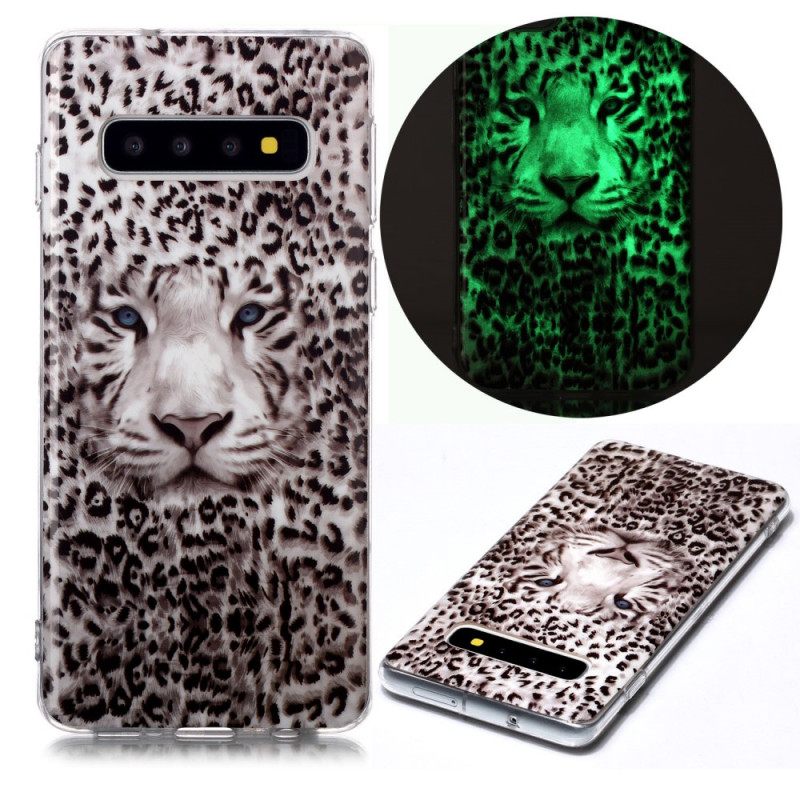 Kuori Samsung Galaxy S10 Fluoresoiva Leopard