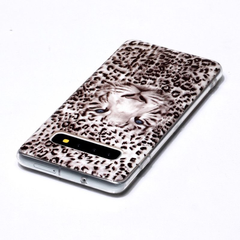 Kuori Samsung Galaxy S10 Fluoresoiva Leopard