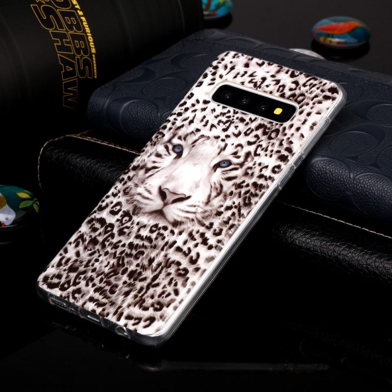 Kuori Samsung Galaxy S10 Fluoresoiva Leopard