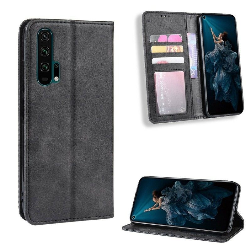 Puhelinkuoret Honor 20 Pro Kotelot Flip Tyylitelty Vintage-nahkaefekti