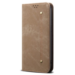 Nahkakotelo Vivo X200 Fe Farkkukangas