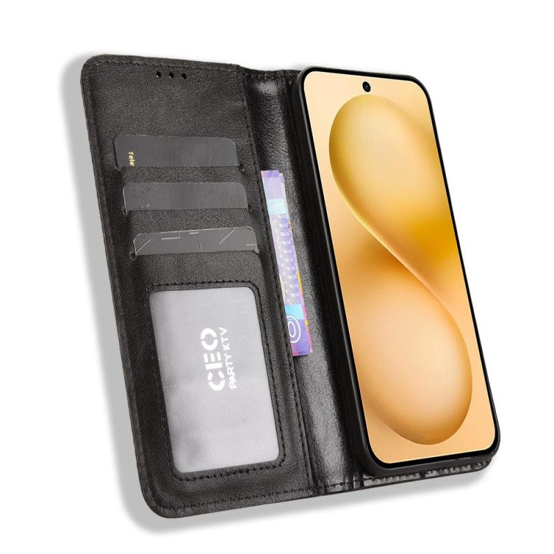 Nahkakotelo Vivo X200 Fe Vintage-reunus