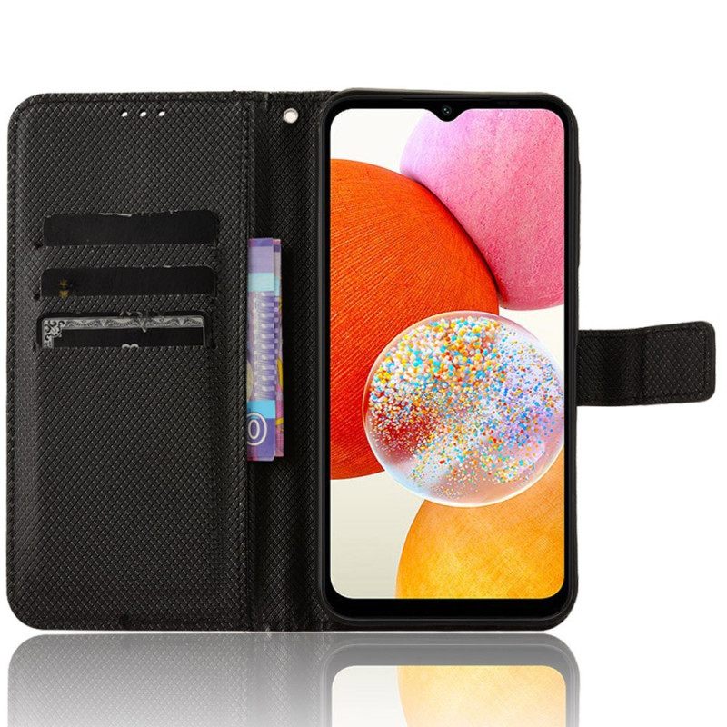 Kuoret Samsung Galaxy A15 5g Teksturoitu Nahkahihna