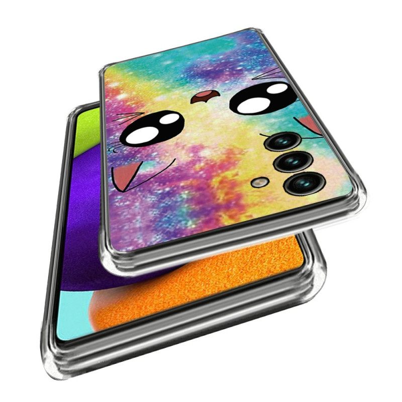 Kuori Samsung Galaxy A15 5g Rainbow Cat Suojakuori