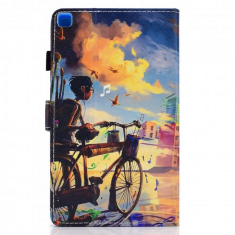 Kotelot Samsung Galaxy Tab A7 Bike Art