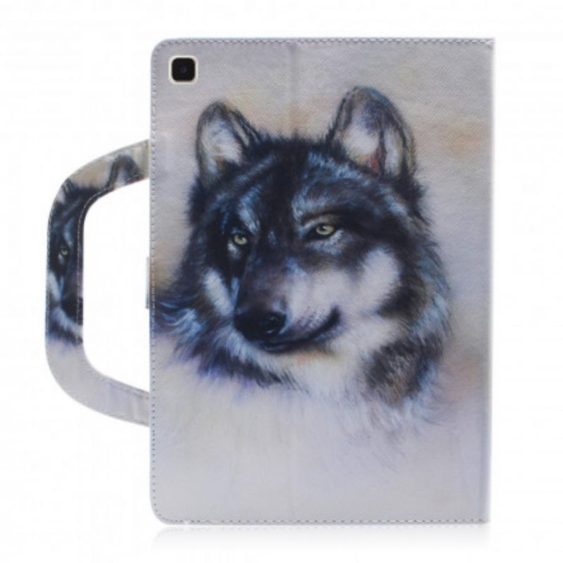 Kotelot Samsung Galaxy Tab A7 Wolf Kahvalla
