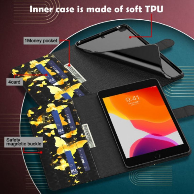 Nahkakotelo Samsung Galaxy Tab A7 Butterflies Spot Light