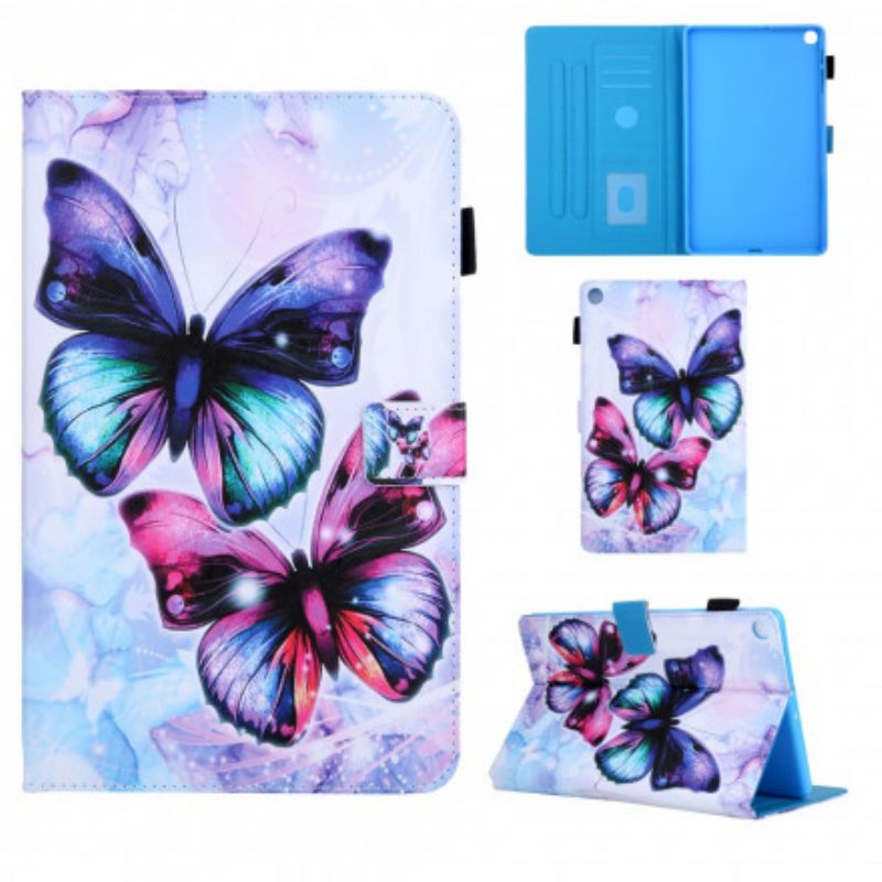 Nahkakotelo Samsung Galaxy Tab A7 Enchanted Butterflies