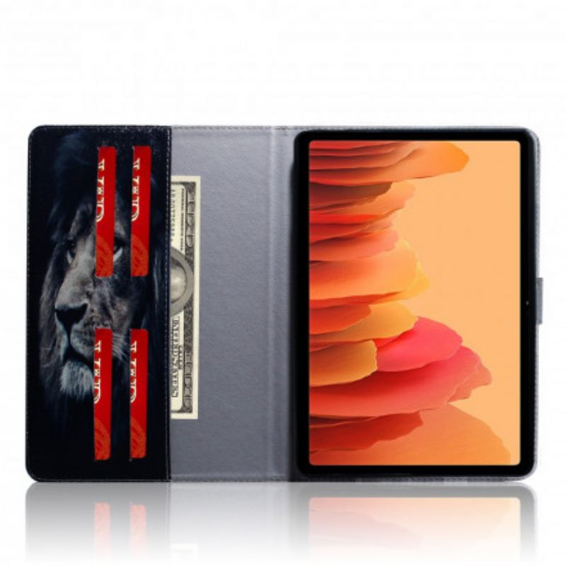 Nahkakotelo Samsung Galaxy Tab A7 Lion Head