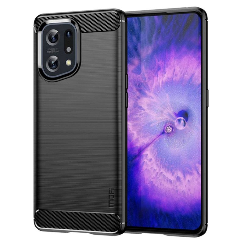 Kuori Oppo Find X5 Harjattu Hiilikuitu Mofi