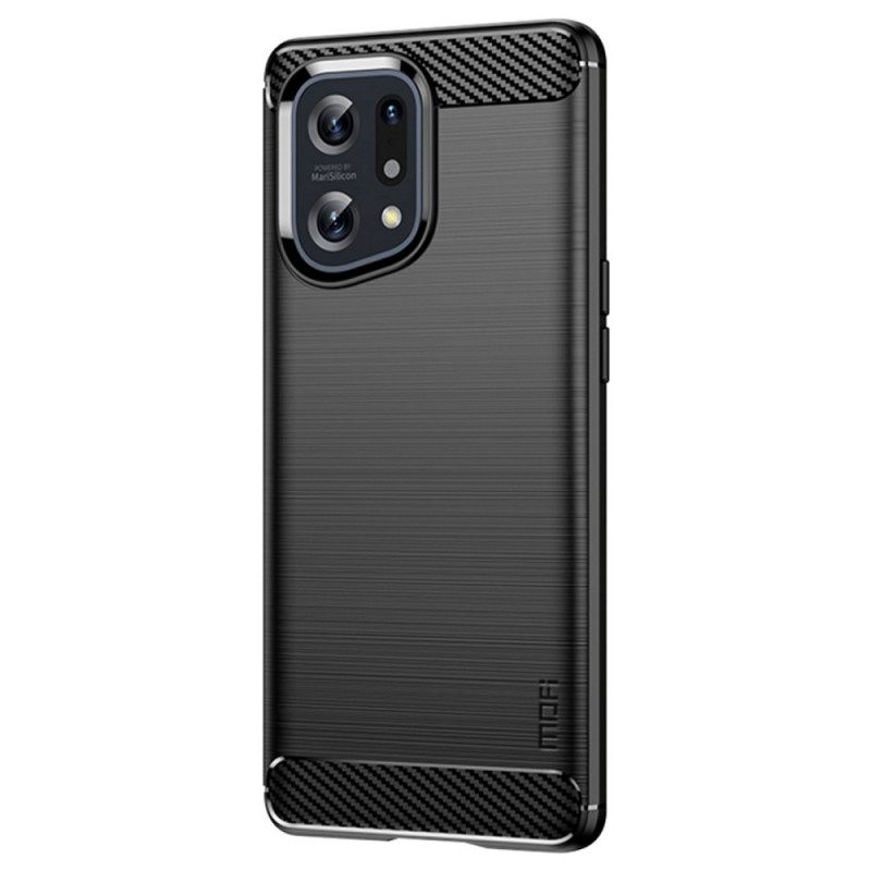 Kuori Oppo Find X5 Harjattu Hiilikuitu Mofi