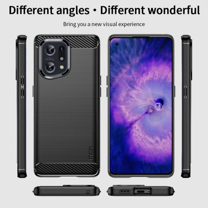 Kuori Oppo Find X5 Harjattu Hiilikuitu Mofi