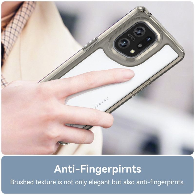 Kuori Oppo Find X5 Hybrid Kirkkaat Värilliset Reunat