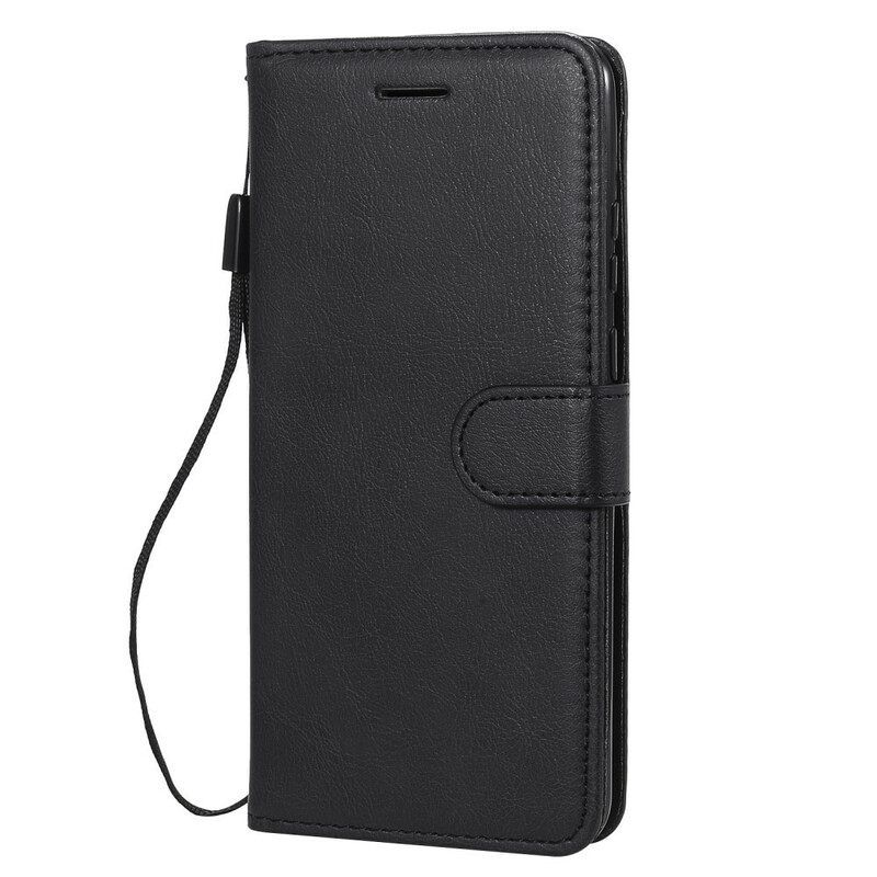 Flip Case Huawei P Smart 2020 Suojaketju Kuori Nahkainen Efektihihna