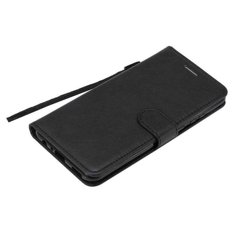 Flip Case Huawei P Smart 2020 Suojaketju Kuori Nahkainen Efektihihna