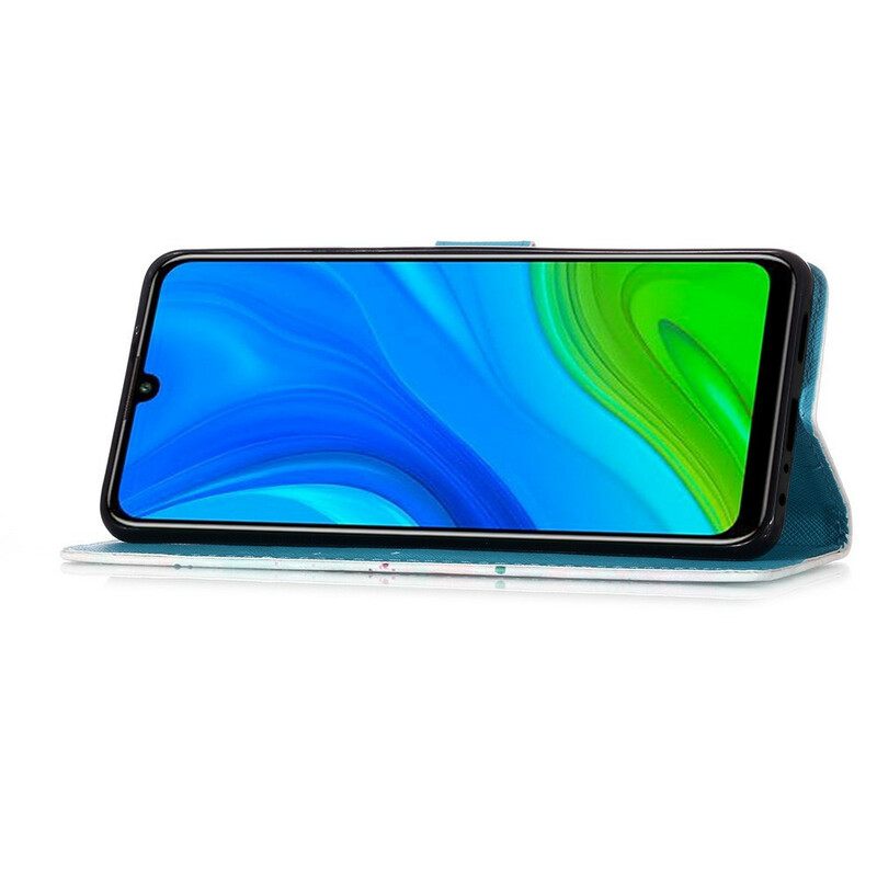 Kotelot Huawei P Smart 2020 Suojaketju Kuori Golden Butterflies Ja Kaulanauha