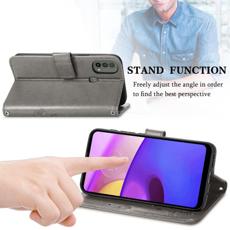 Kotelot Moto E40 / E30 / E20 Four Leaf Clover