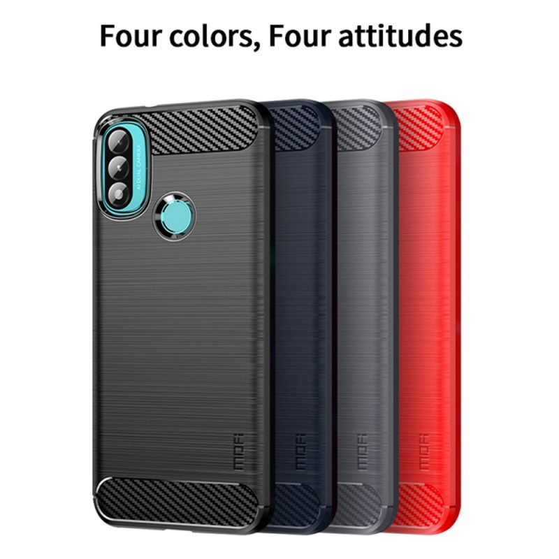 Kuori Moto E40 / E30 / E20 Harjattu Hiilikuitu Mofi