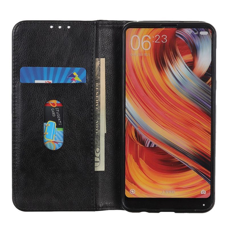 Puhelinkuoret Moto E40 / E30 / E20 Kotelot Flip Elegance Split Litchi Leather