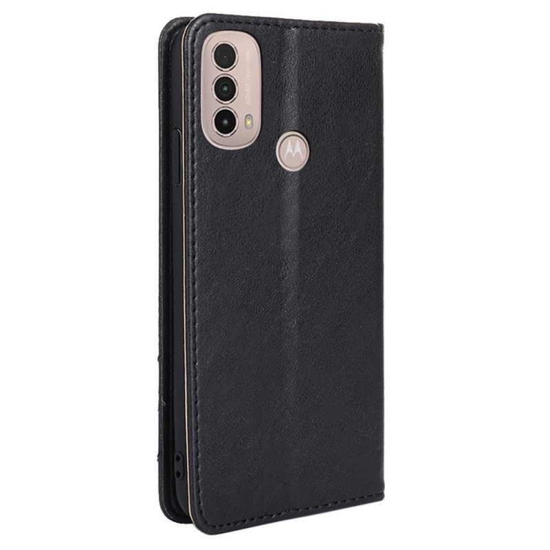 Puhelinkuoret Moto E40 / E30 / E20 Kotelot Flip Tyylinen Nahkaniitti