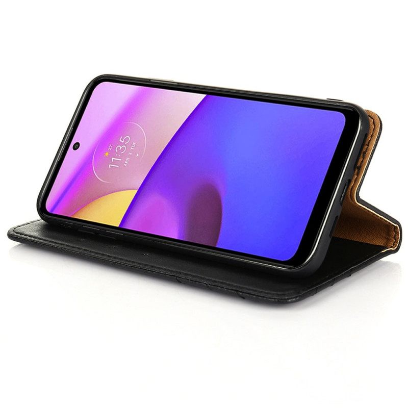 Puhelinkuoret Moto E40 / E30 / E20 Kotelot Flip Tyylinen Nahkaniitti