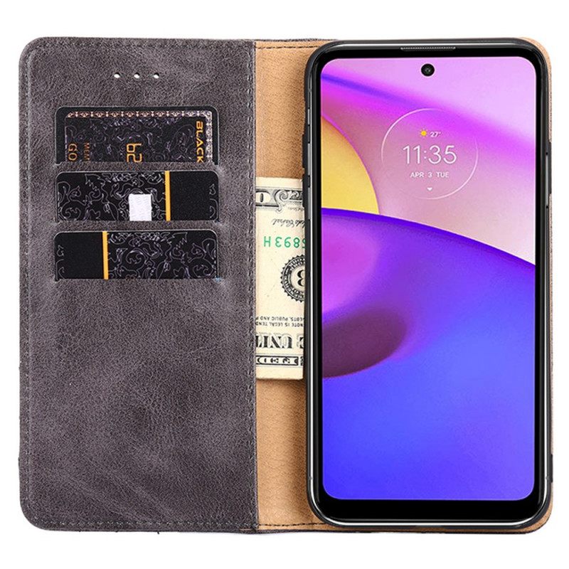 Puhelinkuoret Moto E40 / E30 / E20 Kotelot Flip Tyylinen Nahkaniitti