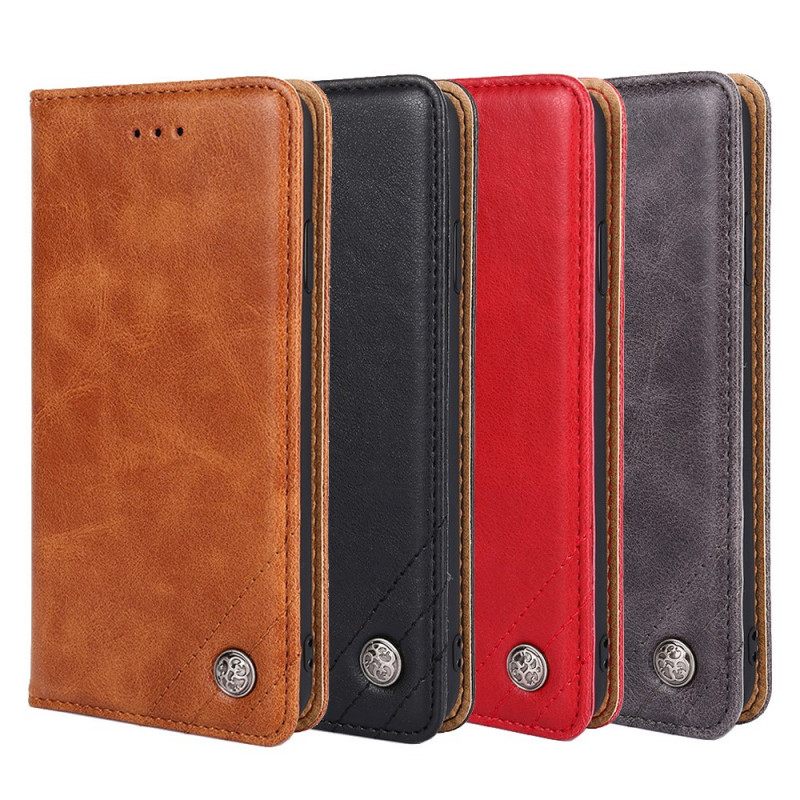 Puhelinkuoret Moto E40 / E30 / E20 Kotelot Flip Tyylinen Nahkaniitti
