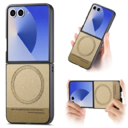 Case Samsung Galaxy Z Flip 7 Puhelinkuoret Magsafe-yhteensopiva Farkkuteksturoitu Nahka