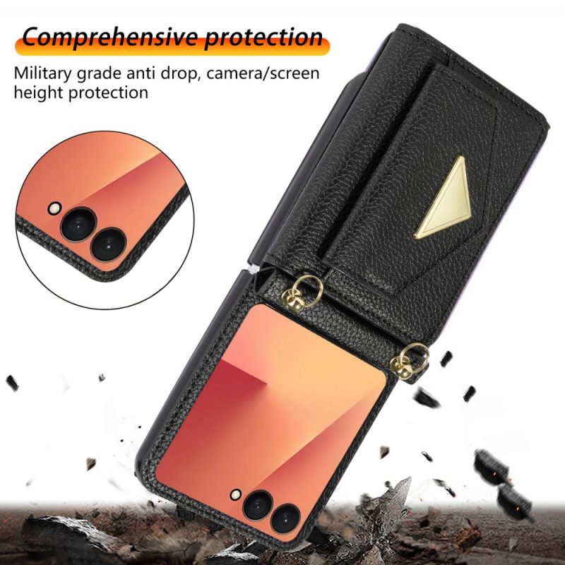 Kuori Samsung Galaxy Z Flip 7 Korttikotelo Ja Rannehihna