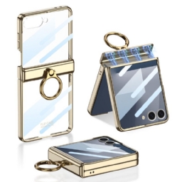 Kuori Samsung Galaxy Z Flip 7 Läpinäkyvä Jalustalla Ja Magneettisella Suojauksella Gkk