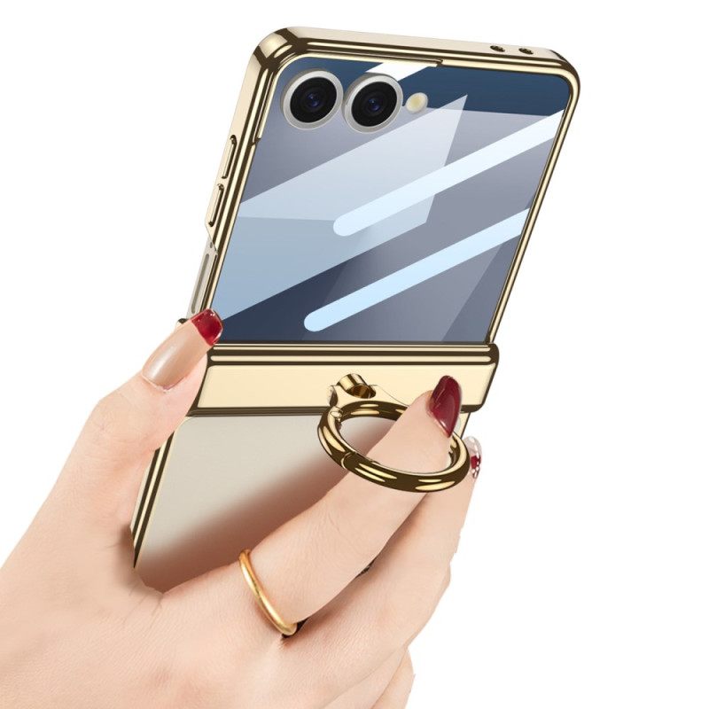 Kuori Samsung Galaxy Z Flip 7 Läpinäkyvä Jalustalla Ja Magneettisella Suojauksella Gkk