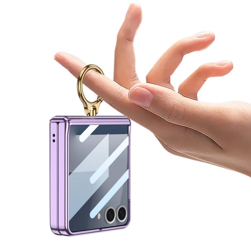 Kuori Samsung Galaxy Z Flip 7 Läpinäkyvä Jalustalla Ja Magneettisella Suojauksella Gkk