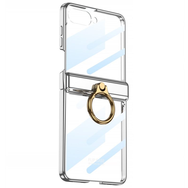Kuori Samsung Galaxy Z Flip 7 Läpinäkyvä Jalustalla Ja Magneettisella Suojauksella Gkk